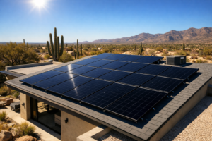 residential rooftop solar panels installed on home in Baja California Sur