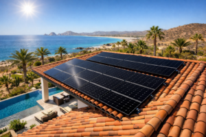 solar installation Los Cabos rooftop solar panels on residential home in Baja California Sur