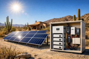 off grid solar system installed by solar installer in Baja California Sur powering remote home
