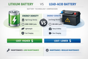 Lithium vs lead acid solar battery comparison for solar energy systems