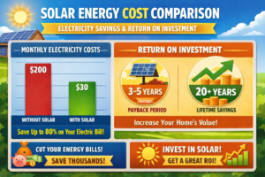 solar installation cost los cabos savings comparison chart showing solar energy return on investment vs electricity costs