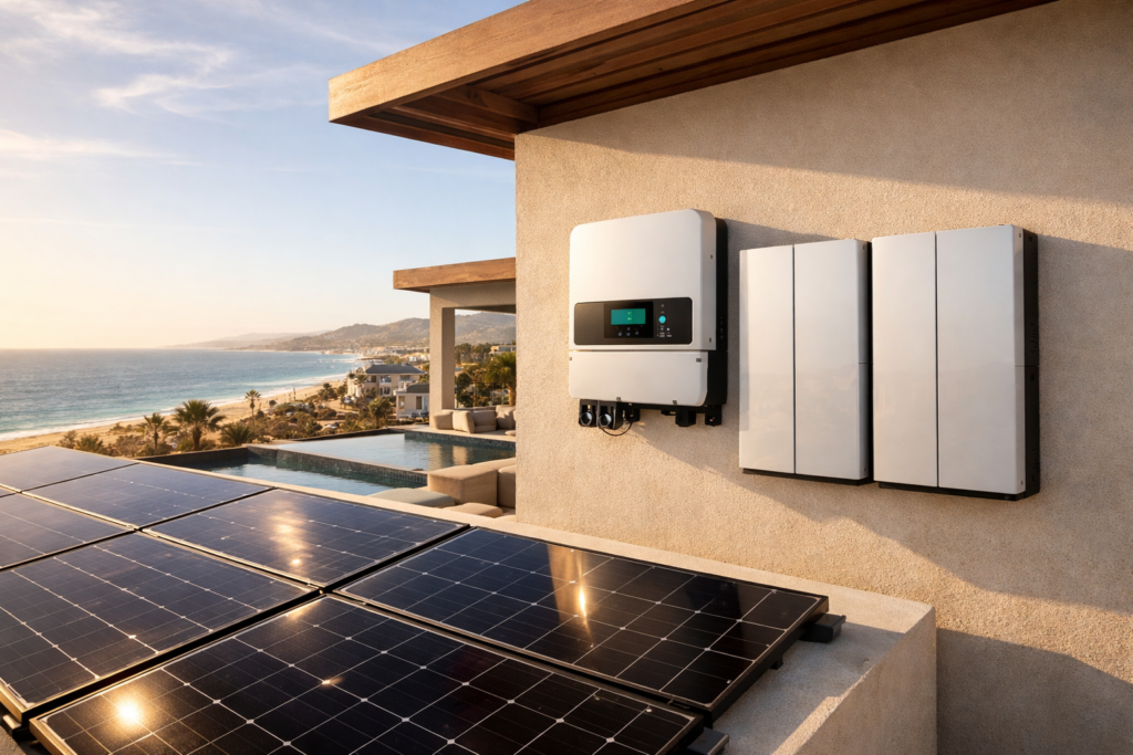 Home solar and battery backup solution in Los Cabos for reliable power during outages

Best CTA button text

Use these exact buttons:

Chat on WhatsApp
Get a Free Solar Assessment
Request a Battery Backup Quote
What to do after you publish this

Do these next:

add it to main menu or footer if possible
link to it from homepage
link to it from cost page
link to it from any off-grid page
make one Facebook post and one Google Business post pointing to it
Brutal truth

Do not make this page fluffy.
Do not write like a blog.
Do not make it sound like a school report.

This page needs to feel like:
“My power goes out. I need this fixed. These are the people.”

Next page after this should be:
Commercial Solar Installation Los Cabos