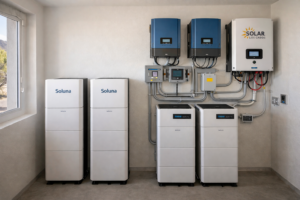 lithium battery storage system used for off grid solar power in Baja California Sur