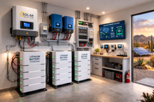 lithium battery storage system used for off grid solar energy in Baja California Sur