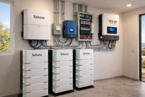 lithium battery storage system used for off grid solar energy in Baja California Sur home